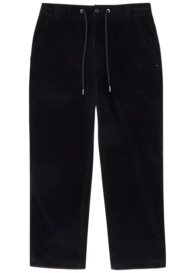 Moncler Straight-leg Corduroy Trousers In Navy