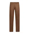 Moncler Straight Leg Denim Jeans In Brown