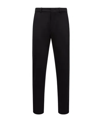 Moncler Straight-leg Jersey Trousers In Black