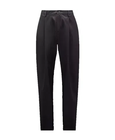 Moncler Straight-leg Mid-rise Trousers In Black