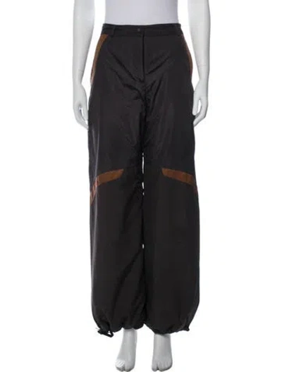 Pre-owned Moncler Straight Leg Pants In Black
