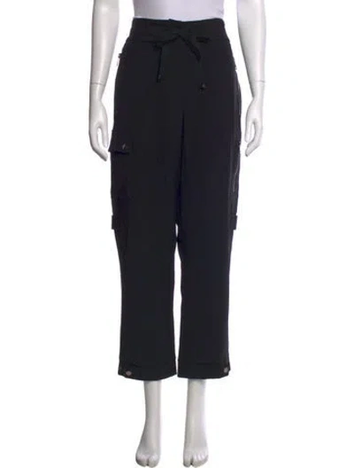 Pre-owned Moncler Straight Leg Pants In Black