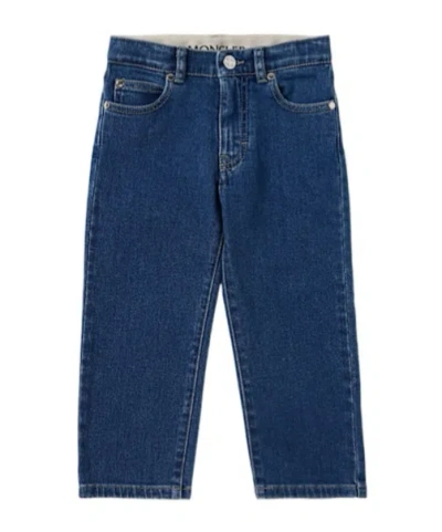 Moncler Straight Leg Pants In Blue