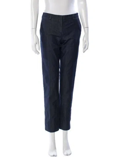 Pre-owned Moncler Straight Leg Pants In Blue