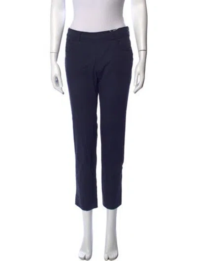 Pre-owned Moncler Straight Leg Pants In Blue