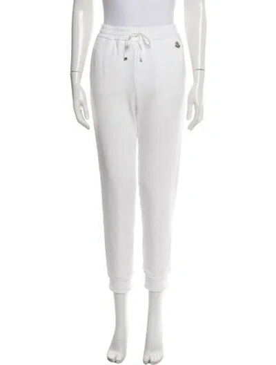 Pre-owned Moncler Straight Leg Pants In White