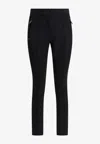 Moncler Nylon Trousers Featuring Belt Loops And Zip Pockets In Black