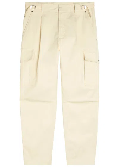 Moncler Straight-leg Stretch-cotton Cargo Trousers In White