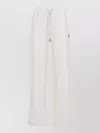 Moncler Straight Leg Sweat Trousers Side Pockets In White