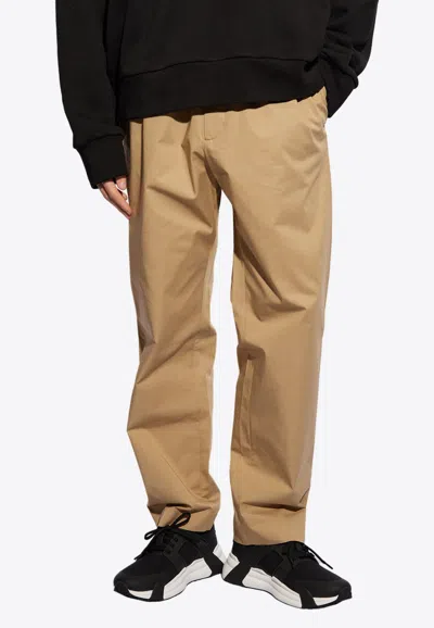 Moncler Straight-leg Track Pants In Beige