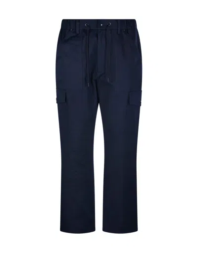 Moncler Straight-leg Trousers In Blue