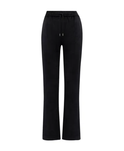Moncler Straight-leg Velour Track Pants In Navy Blue