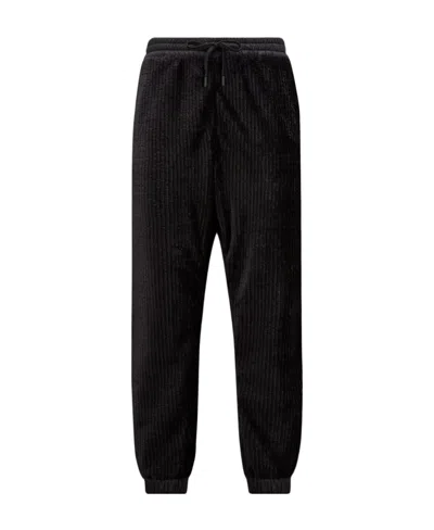 Moncler Straight-leg Velvet Track Pants In Black