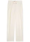 Moncler Straight-leg Wool Trousers In White