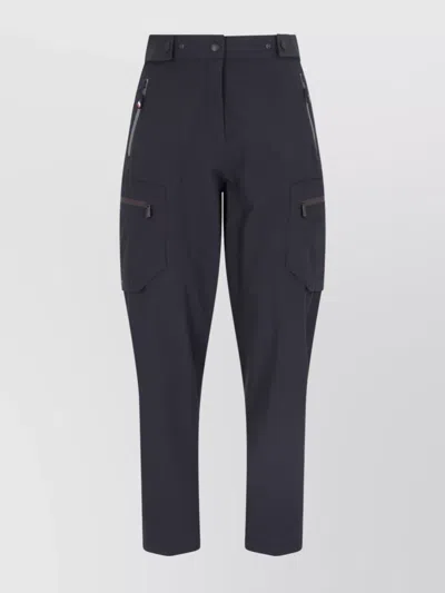 MONCLER STRAIGHT TROUSERS WITH BELT LOOPS AND POCKETS