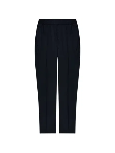 Moncler Straight-cut Trousers In Blue