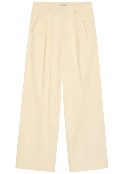 Moncler Straight-leg Cotton-poplin Trousers In Neutral