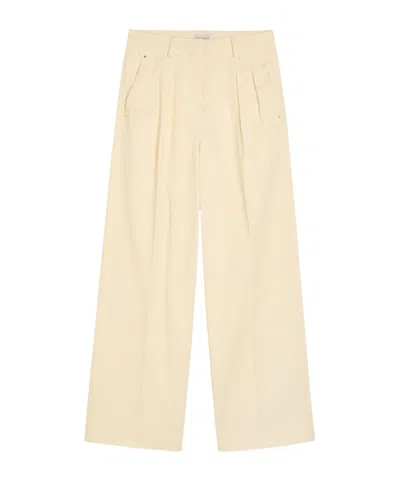 Moncler Straightleg Cottonpoplin Trousers In Neutral