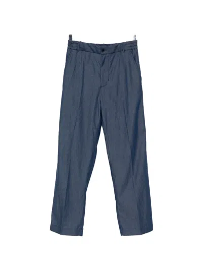 Moncler Straight-leg Trousers In Blue