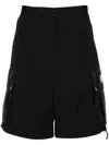 Moncler Cargo Bermuda Shorts In Black