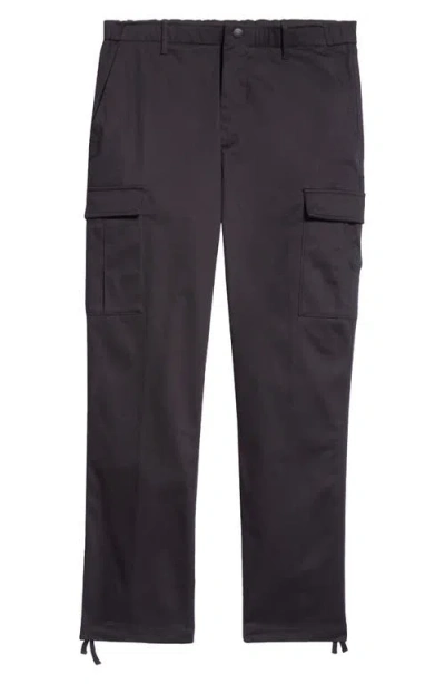 Moncler Stretch Cotton Cargo Pants In Black