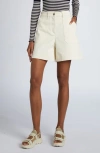 Moncler Gabardine Shorts In White
