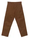 Moncler Straight Leg Trousers Panel Detailing In Brown