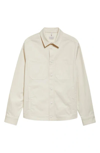 Moncler Stretch Cotton Shirt Jacket In White