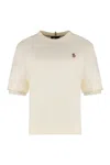 Moncler Grenoble Women Patch With Logo T-shirt In Neutral