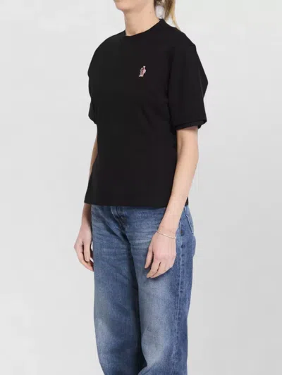 Moncler Stretch Cotton T Shirt Breathable Back In Black