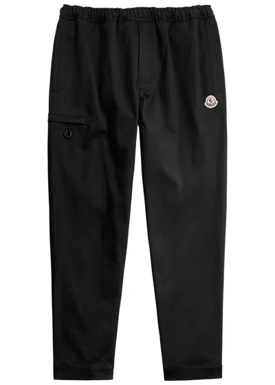 Moncler Stretch-cotton Trousers In Black
