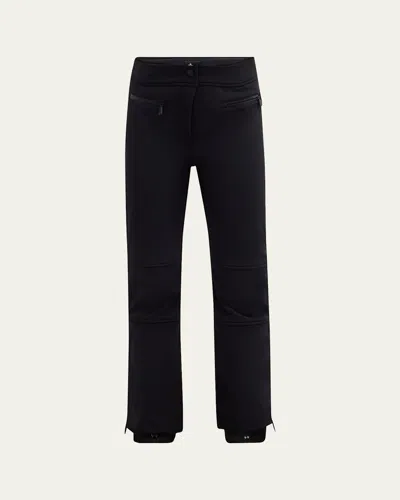 Moncler Stretch Fitted Ski Trousers In Black
