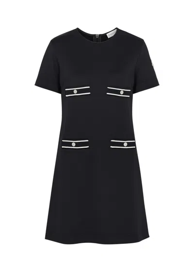Moncler Stretch-jersey Mini Dress In Black