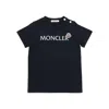 Moncler Kids Logo Stretch-cotton T-shirt In Blue