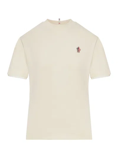 Moncler Stretch Jersey T-shirt In Neutral