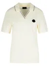 Moncler Stretch Piquet Polo Shirt In Neutral