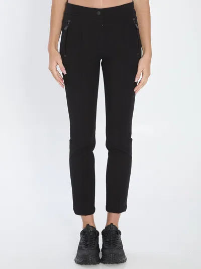 Moncler Stretch Polyester Blend Pant In Black