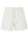 Moncler Stretch Shorts With Textured Finish In Neutral