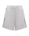 Moncler Stripe-detail Cotton Short Shorts In White