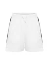 Moncler Stripe Detail Logo Mini Shorts For Women
