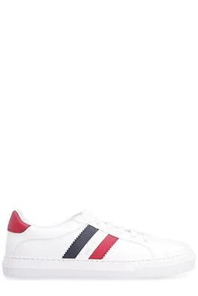 Pre-owned Moncler Stripe-detail Low-top Sneakers In White