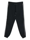 Moncler Stripe-detail Track Pants In Black
