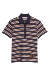 Moncler Stripe Polo In Multi