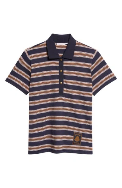 Moncler Stripe Polo In Multi