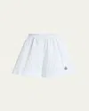 Moncler Stripe Pull-on Boxer Shorts In White