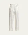 Moncler Stripe Pull-on Cotton Pants In Neutral