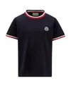 Moncler Tricolor Cotton Jersey T-shirt In Blue