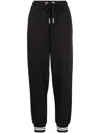 Moncler Stripe-trim Track Pants In Black