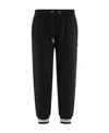 Moncler Stripe-trim Track Pants In Black