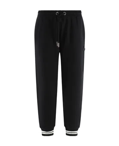 Moncler Stripe-trim Track Pants In Black